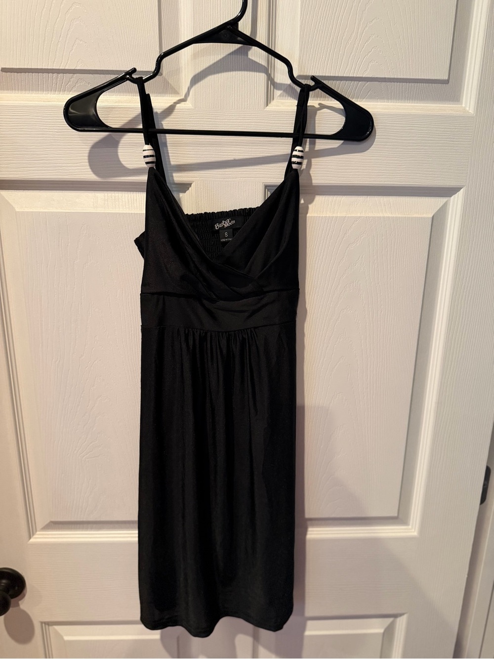 Black Sleeveless V-Neck Midi Dress by Buba Moda